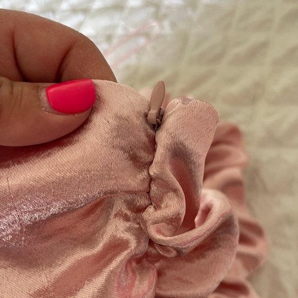 Urban Outfitters Pink Ruched Satin Dress - Picture 7 of 8